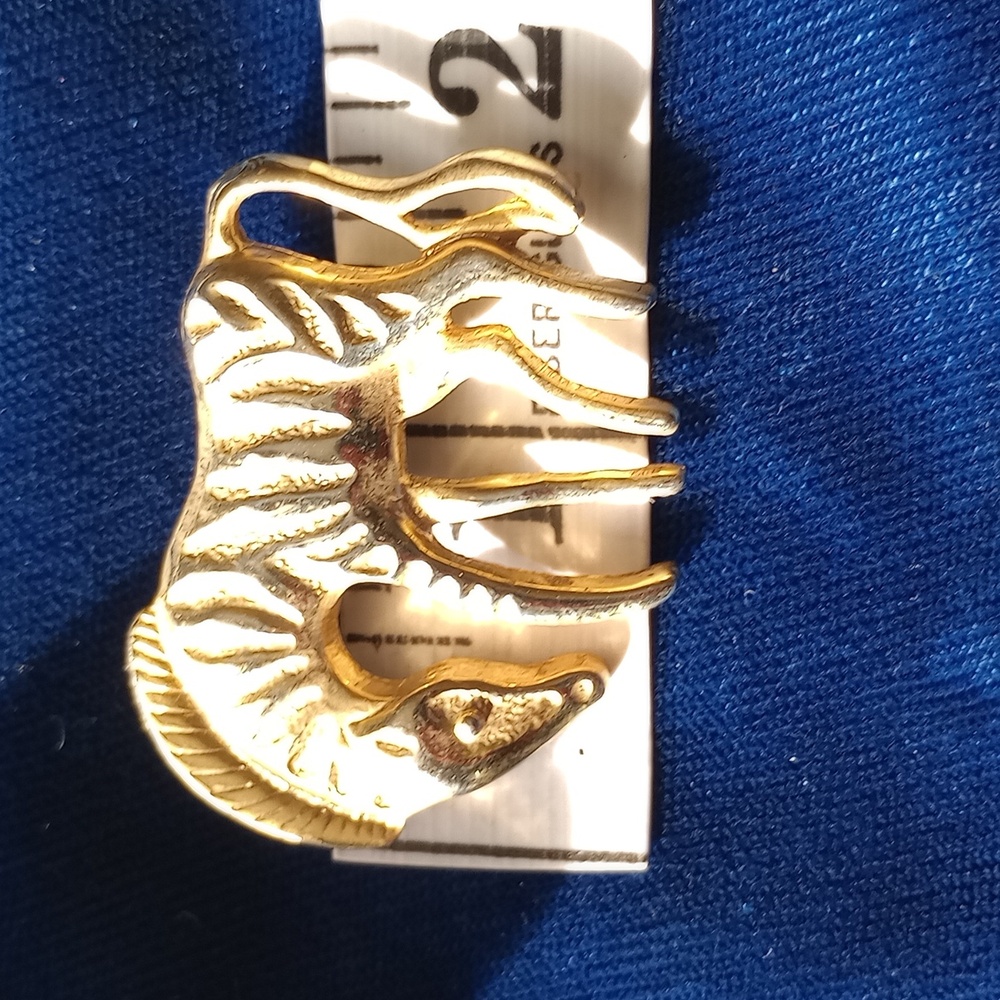 Zebra Gold Color Brooch/ Pin - Picture 3 of 6